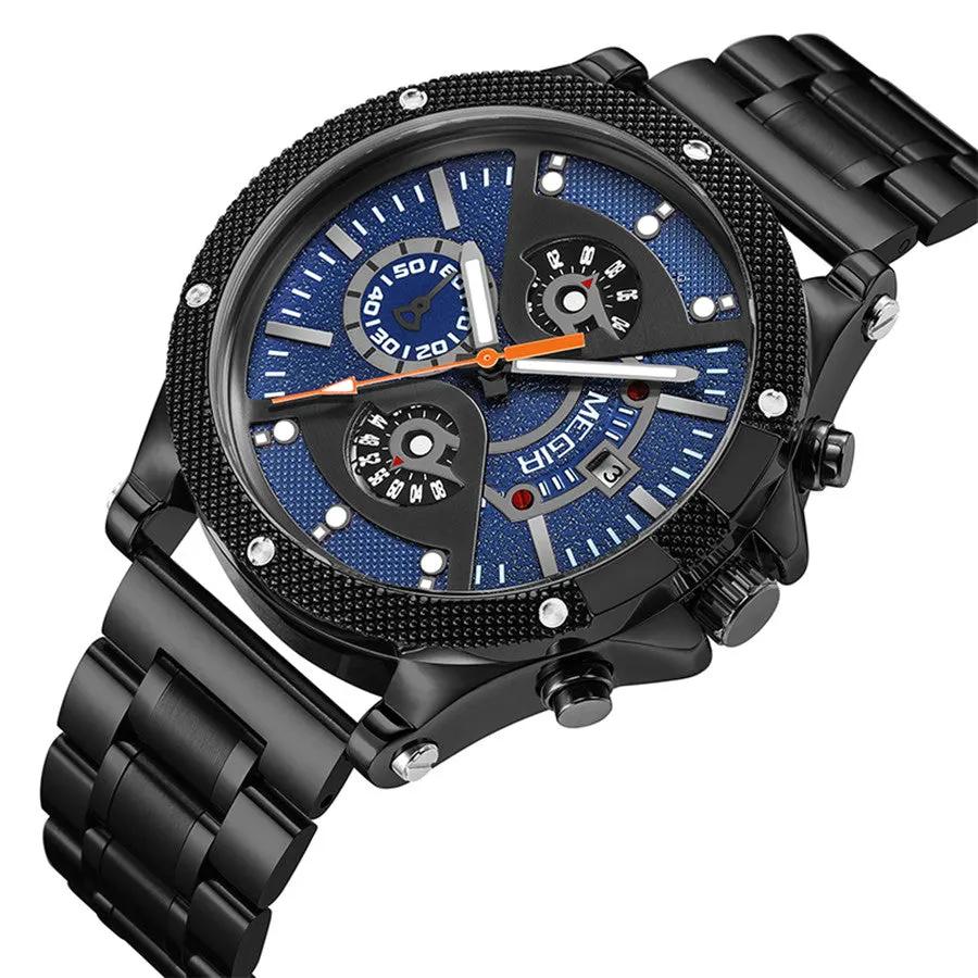 MEGIR Men's Business Watch Top Brand Luxury Quartz Wristwatch Fashion Waterproof Man Military Clock Calendar Reloj Hombre 2216 by MEGIR WATCH GROUP