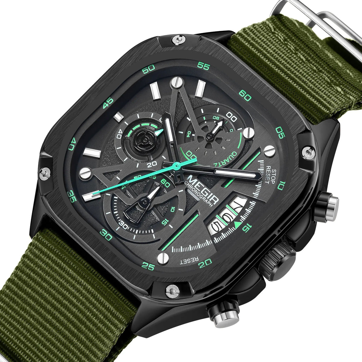 MEGIR Sports Military Watches for Men Luxury Business Casual Wristwatches Waterproof Date Clock Chronograph Reloj Hombre 2217 by MEGIR WATCH GROUP