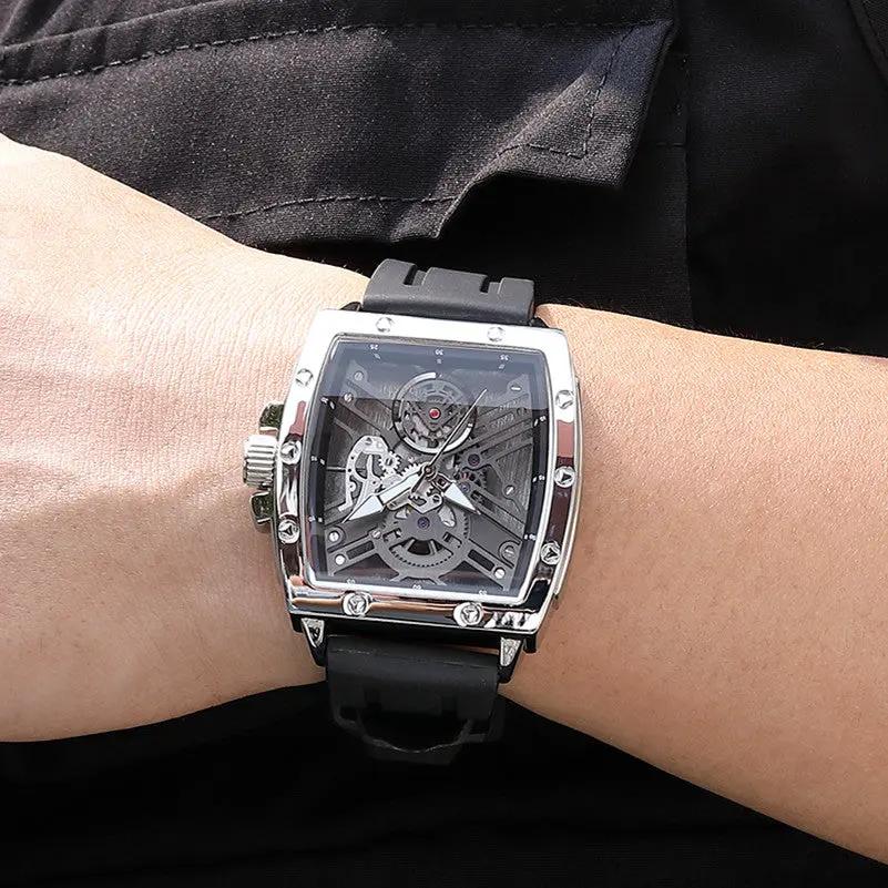 RUIMAS Luxury Fashion Men Sports Quartz Wrist Watches Waterproof Luminous Large Dial Casual Wristwatch Silicone Montre Homme 310 by MEGIR WATCH GROUP