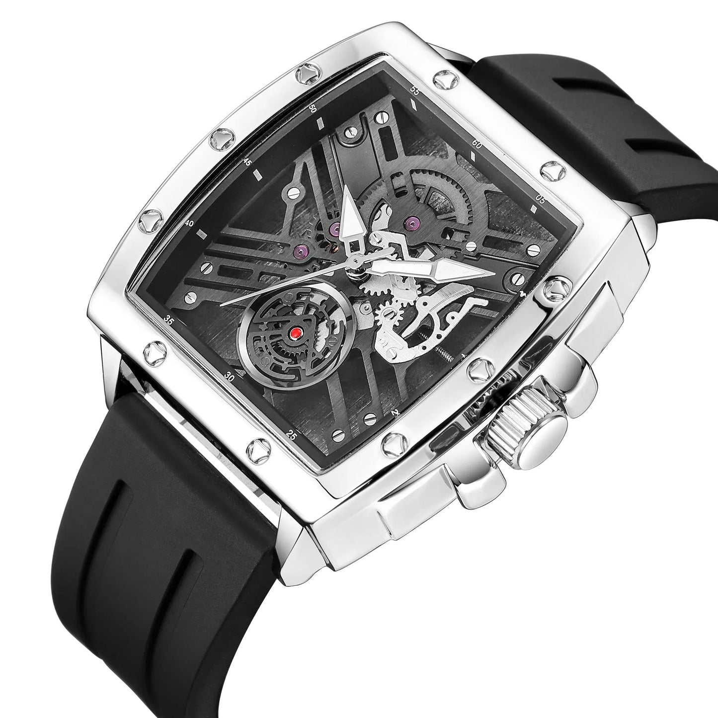 RUIMAS Luxury Fashion Men Sports Quartz Wrist Watches Waterproof Luminous Large Dial Casual Wristwatch Silicone Montre Homme 310 by MEGIR WATCH GROUP