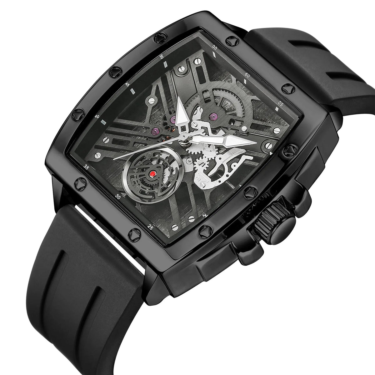 RUIMAS Luxury Fashion Men Sports Quartz Wrist Watches Waterproof Luminous Large Dial Casual Wristwatch Silicone Montre Homme 310 by MEGIR WATCH GROUP