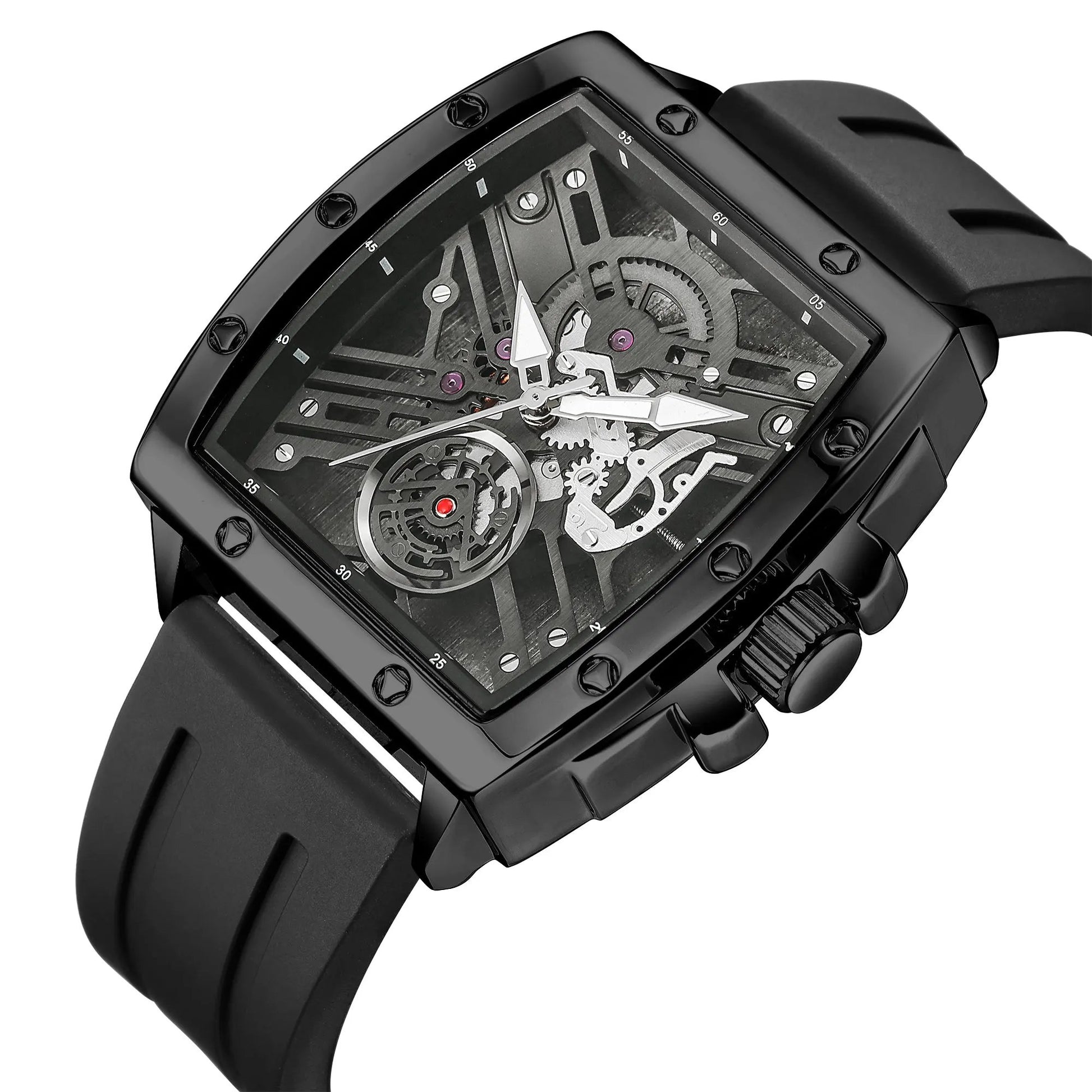RUIMAS Luxury Fashion Men Sports Quartz Wrist Watches Waterproof Luminous Large Dial Casual Wristwatch Silicone Montre Homme 310 by MEGIR WATCH GROUP