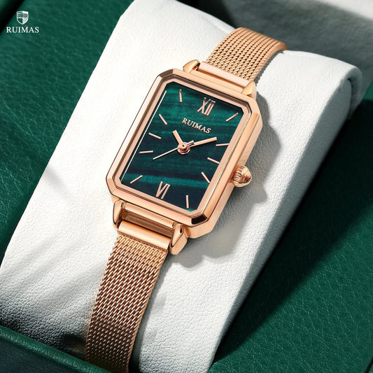 RUIMAS Luxury Ladies Watch Steel Strap Women Bracelet Clocks Leather Band Famale Wristwatch Dress Watches Reloj Mujer 329 by MEGIR WATCH GROUP
