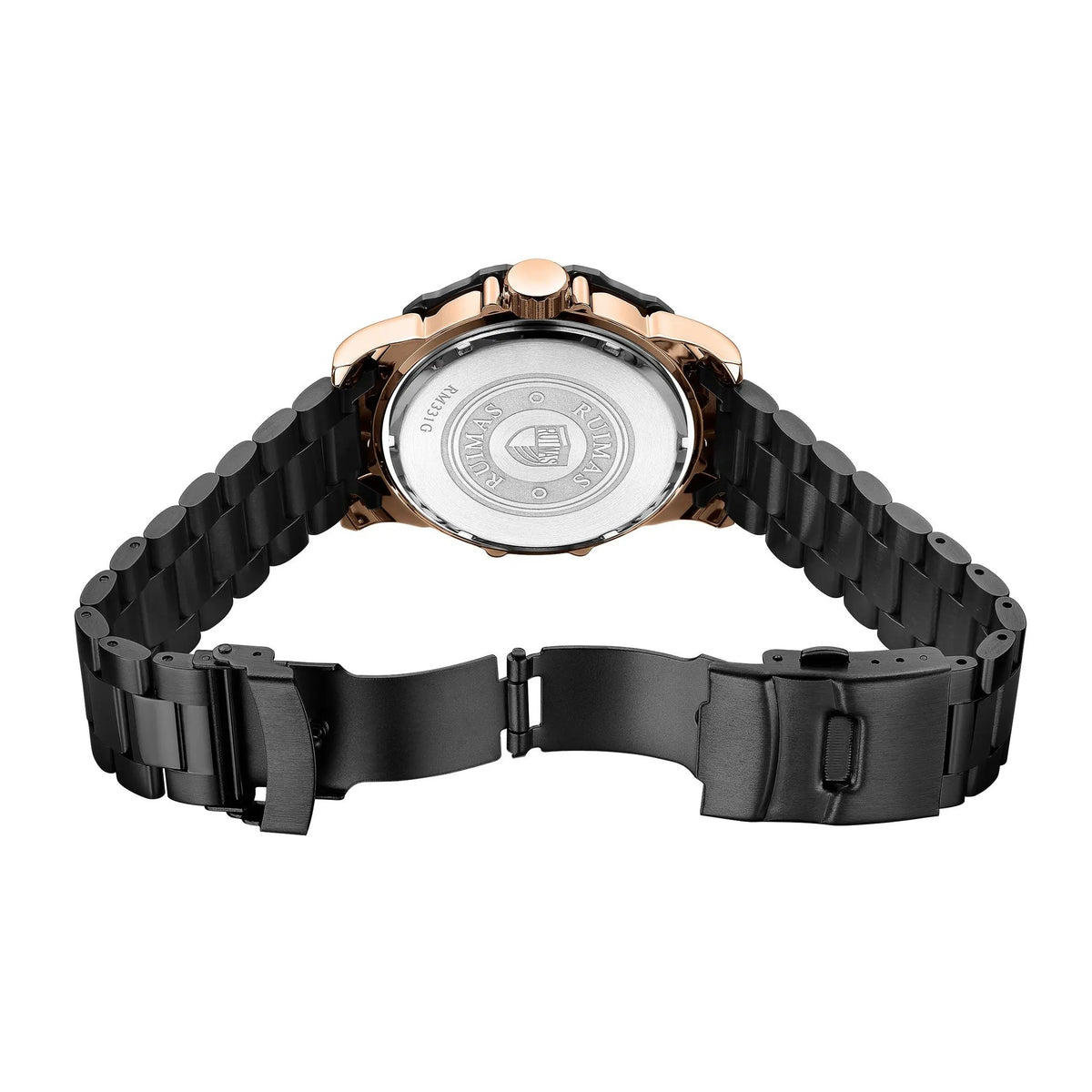 RUIMAS Quartz Watches Men's Business Wristwatch Waterproof Male Clock Chronograph Stainless Steel Casual Watch reloj hombre 331 by MEGIR WATCH GROUP