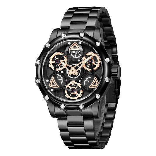 RUIMAS Quartz Watches Men's Business Wristwatch Waterproof Male Clock Chronograph Stainless Steel Casual Watch reloj hombre 331 by MEGIR WATCH GROUP