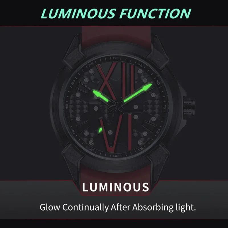 RUIMAS Men Sport Watches Top Brand Quartz Watch Waterproof Wristwatch Silicone Strap Clock Chronograph Relogio Masculino 332 by MEGIR WATCH GROUP