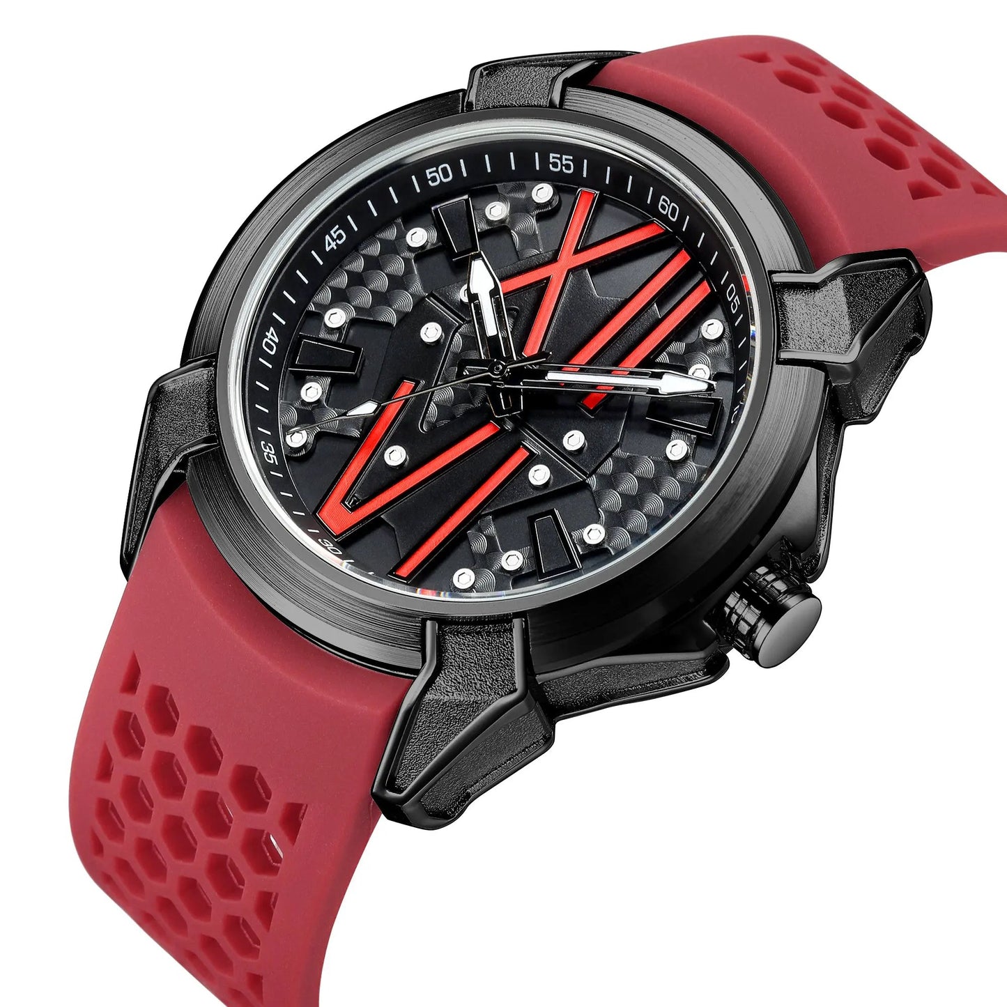 RUIMAS Men Sport Watches Top Brand Quartz Watch Waterproof Wristwatch Silicone Strap Clock Chronograph Relogio Masculino 332 by MEGIR WATCH GROUP
