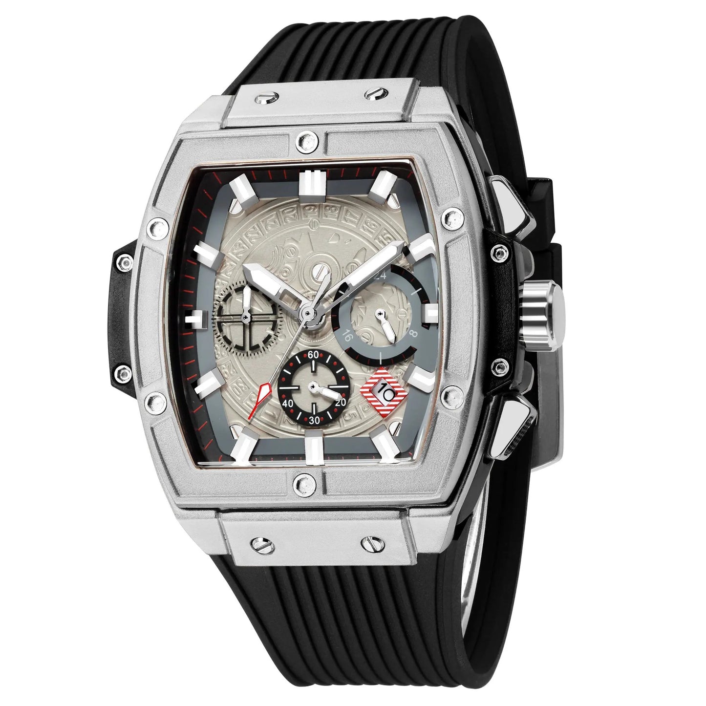 RUIMAS Watch for Men Fashion Luxury Sport Military Watches Silicone Strap Waterproof Quartz Casual Wristwatch Clock Montre Homme 333 by MEGIR WATCH GROUP
