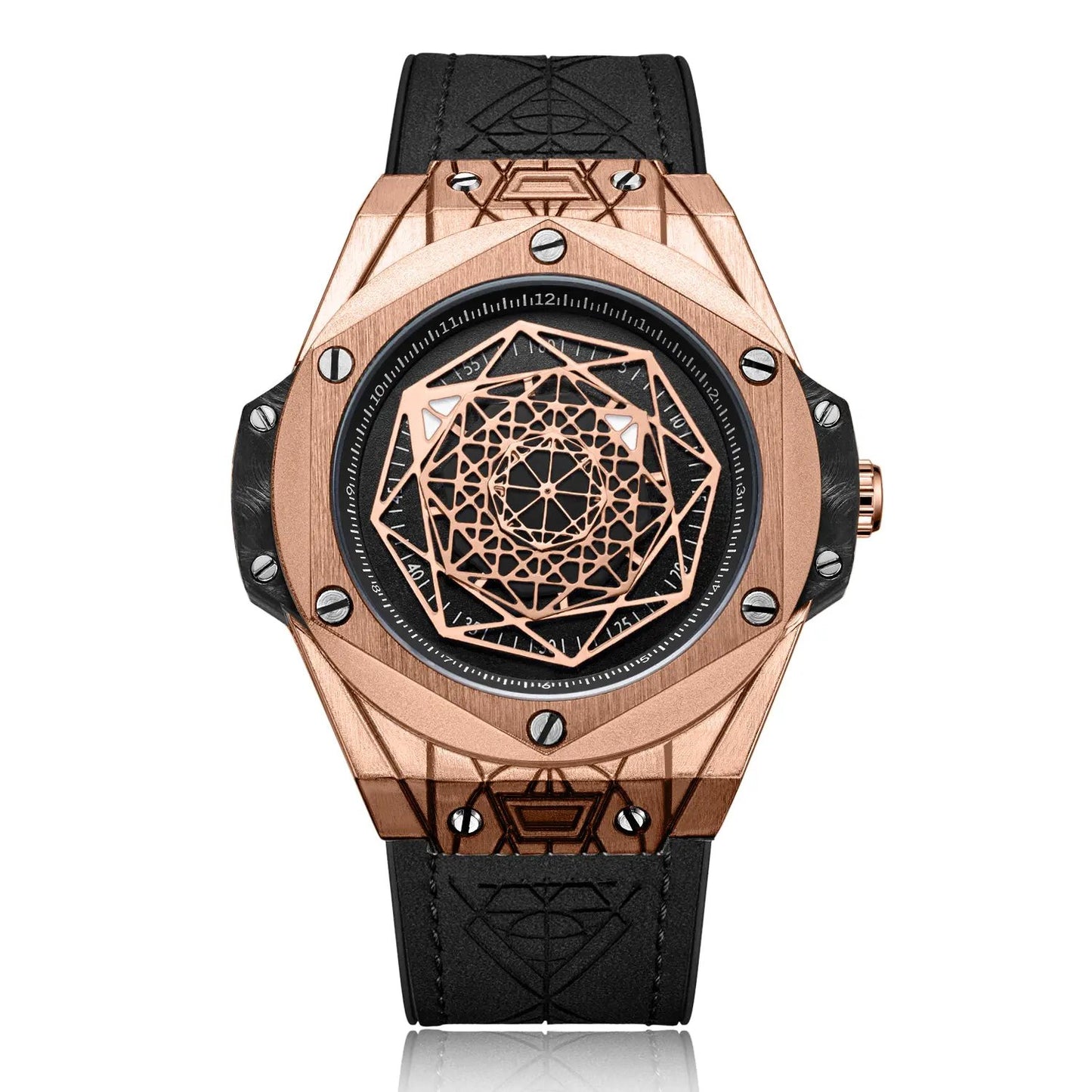 RUIMAS Men's Watches Fashion Sport Quartz Watch for Men Reloj Hombre Leather Belt Wrist Watch Waterproof Casual Clock 533 by MEGIR WATCH GROUP