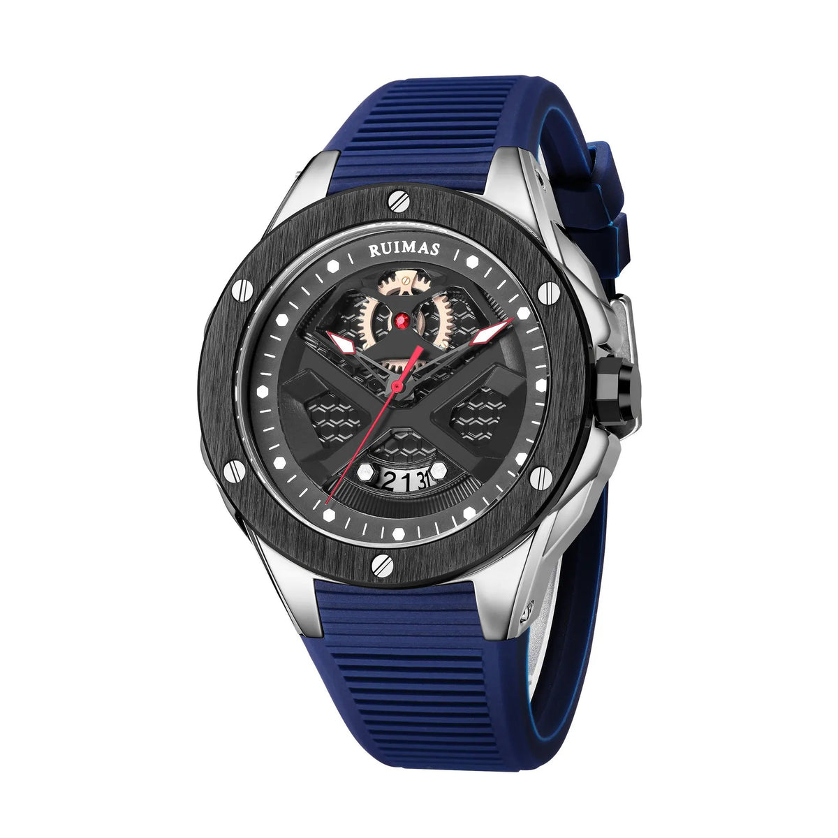 RUIMAS Brand Fashion Sport Watches for Men Quartz Silicone Band Wrist Watch Date Waterproof Wristwatches Clock Relogio Masculino 546 by MEGIR WATCH GROUP