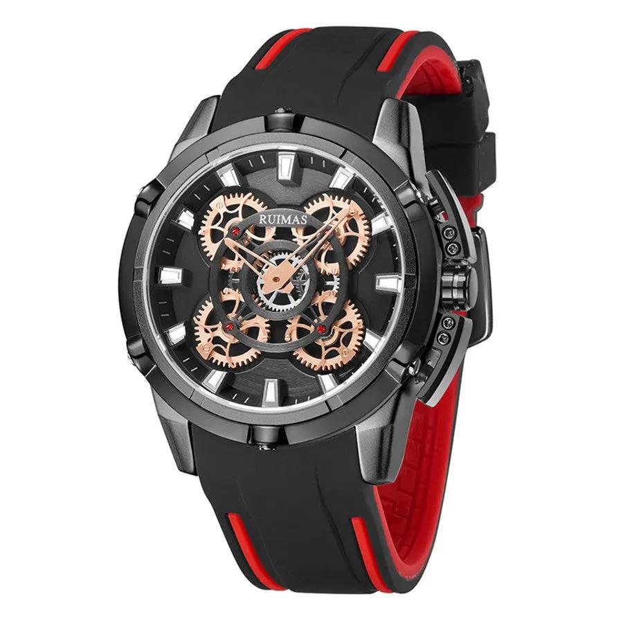 RUIMAS Top Brand Mens Watches Luxury Silicone Large Dial Sports Quartz Wristwatch Waterproof Date Clock Casual Relogio Masculino 547 by MEGIR WATCH GROUP