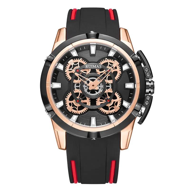 RUIMAS Top Brand Mens Watches Luxury Silicone Large Dial Sports Quartz Wristwatch Waterproof Date Clock Casual Relogio Masculino 547 by MEGIR WATCH GROUP