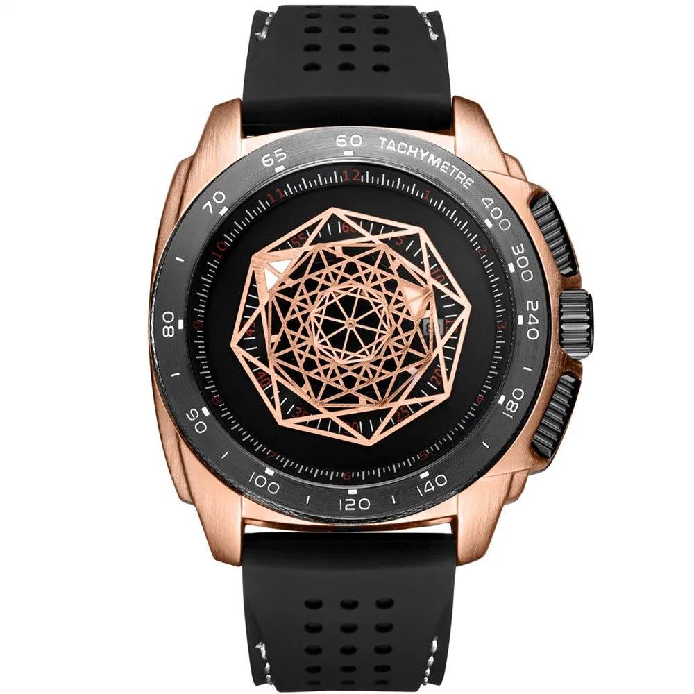RUIMAS Men Silicone Band Quartz Casual Wrist Watches Large Dial Sport Military Watch Clock Luminous Waterproof Relogio Masculino 554 by MEGIR WATCH GROUP