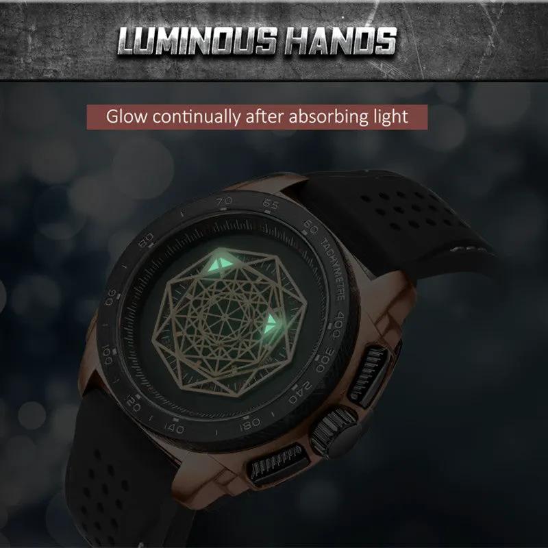 RUIMAS Men Silicone Band Quartz Casual Wrist Watches Large Dial Sport Military Watch Clock Luminous Waterproof Relogio Masculino 554 by MEGIR WATCH GROUP
