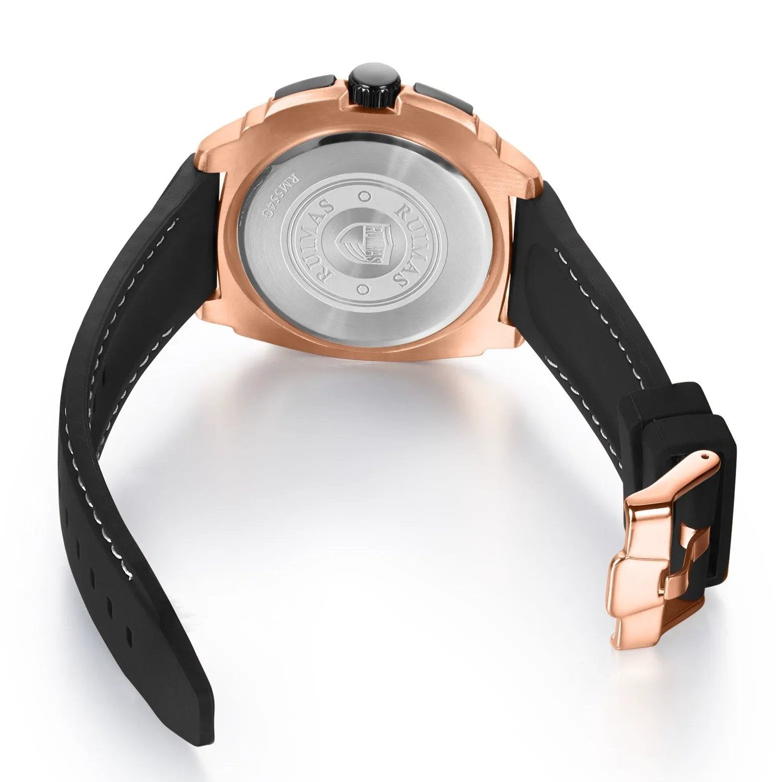 RUIMAS Men Silicone Band Quartz Casual Wrist Watches Large Dial Sport Military Watch Clock Luminous Waterproof Relogio Masculino 554 by MEGIR WATCH GROUP