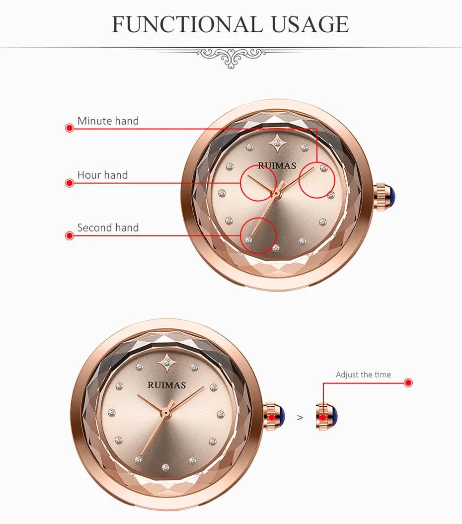 RUIMAS Women Bracelet Watches Brand Luxury Quartz Watch Fashion Casual Business Female Wristwatch Dress Clock Montre Homme 563 by MEGIR WATCH GROUP