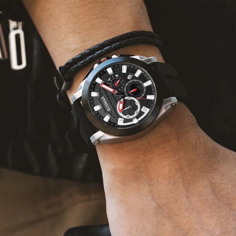 RUIMAS Relogio Masculino Luxury Silicone Band Large Dial Mens Sports Watch Waterproof Luminous Date WristWatch Quartz Clock 580 by MEGIR WATCH GROUP