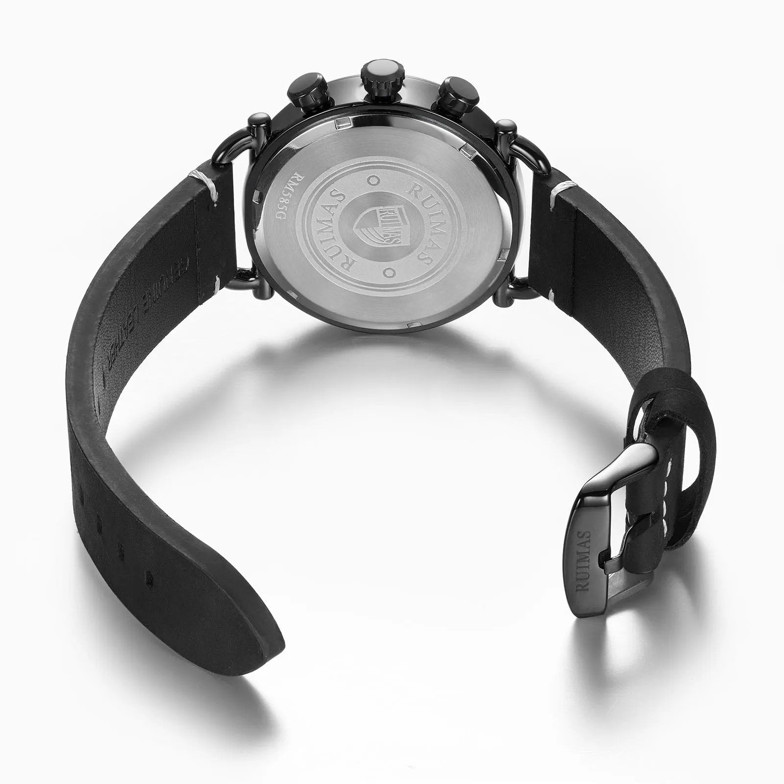 RUIMAS Men Luxury Sport Watches Leather Bracelet Quartz Wristwatch Luminous Clock Watch Calendar Relogio Masculino 585 by MEGIR WATCH GROUP