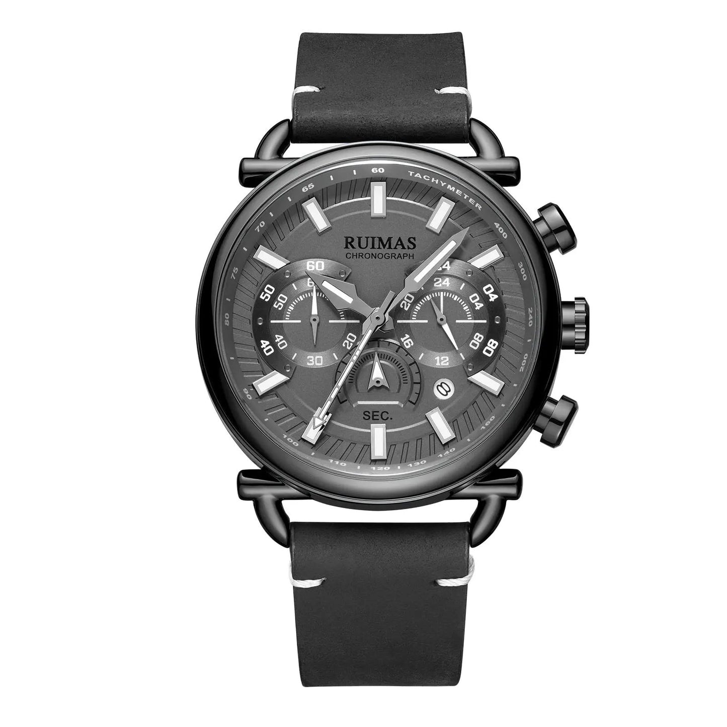 RUIMAS Men Luxury Sport Watches Leather Bracelet Quartz Wristwatch Luminous Clock Watch Calendar Relogio Masculino 585 by MEGIR WATCH GROUP