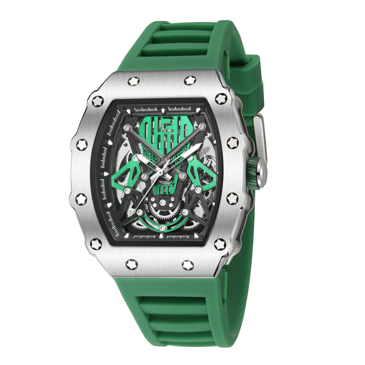 RUIMAS Luxury Watch Men Fashion Automatic Mechanical Watches Clock Silicone Strap Sport Casual Wristwatch Big Dial Reloj Hombre 341 by MEGIR WATCH GROUP