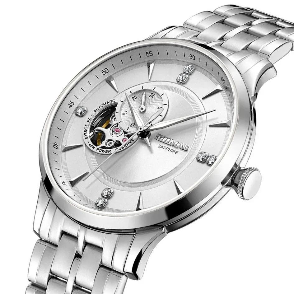 RUIMAS Gold Men Watch Luxury Stainless Steel Automatic Mechanical Watches Sapphire Glass Waterproof Wristwatch Relogio Masculino 6735 by MEGIR WATCH GROUP
