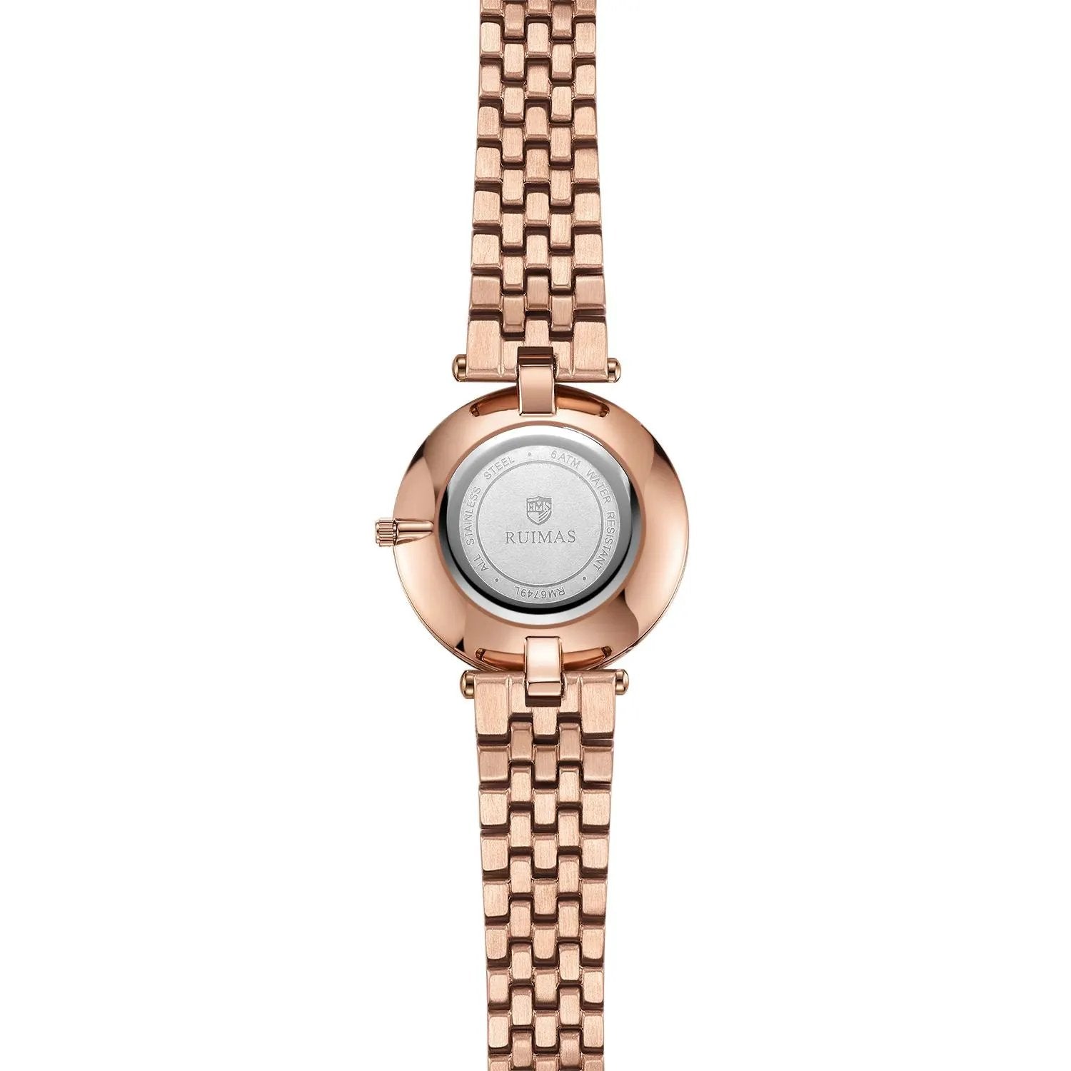 RUIMAS Ladies Wrist Watch Stainless Steel Luxury Quartz Women Watches Waterproof Female Dress Clock Bracelet reloj mujer 6749 by MEGIR WATCH GROUP