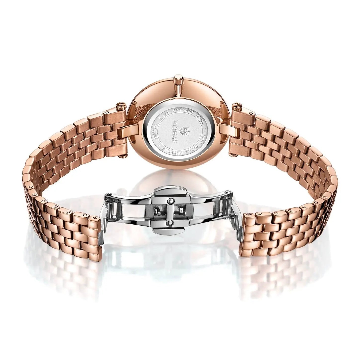 RUIMAS Ladies Wrist Watch Stainless Steel Luxury Quartz Women Watches Waterproof Female Dress Clock Bracelet reloj mujer 6749 by MEGIR WATCH GROUP