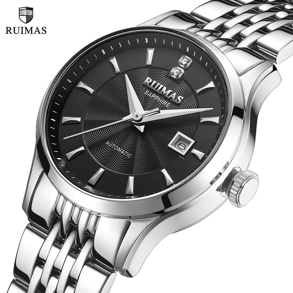 RUIMAS Brand Luxury Women Automatic Mechanical Watches Fashion Ladies Business Casual Wristwatch Sapphire Clock Reloj Mujer 6755 by MEGIR WATCH GROUP