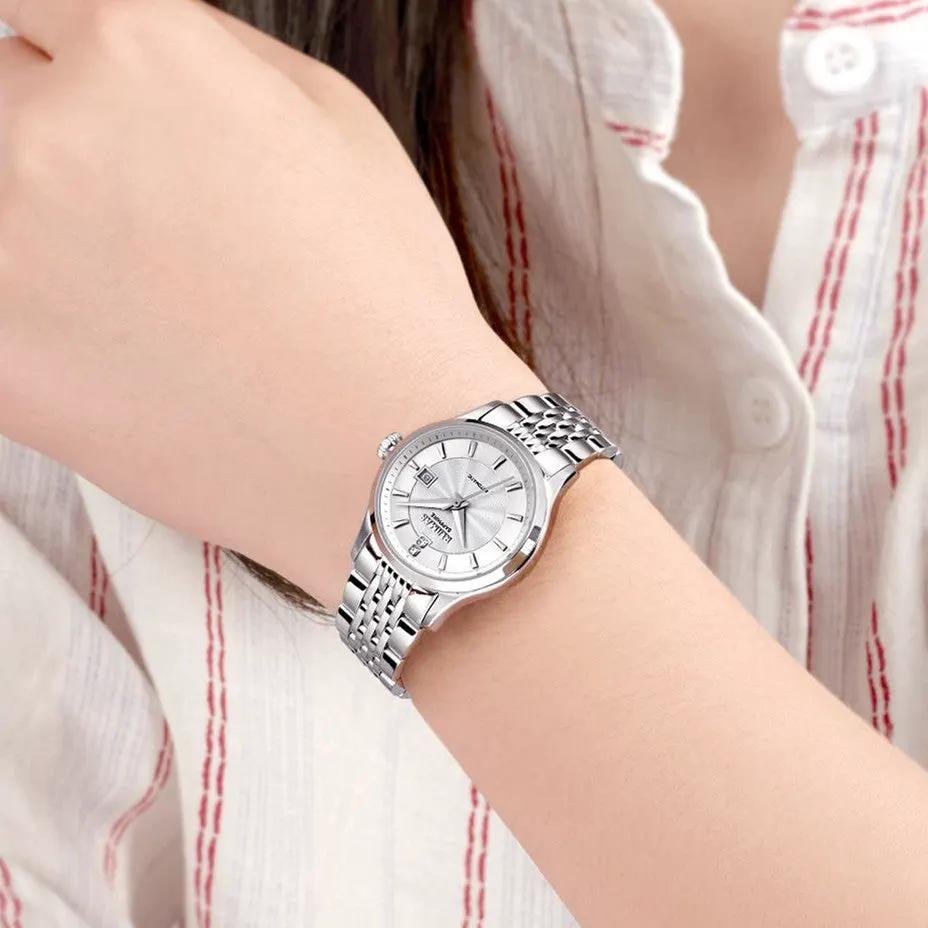 RUIMAS Brand Luxury Women Automatic Mechanical Watches Fashion Ladies Business Casual Wristwatch Sapphire Clock Reloj Mujer 6755 by MEGIR WATCH GROUP
