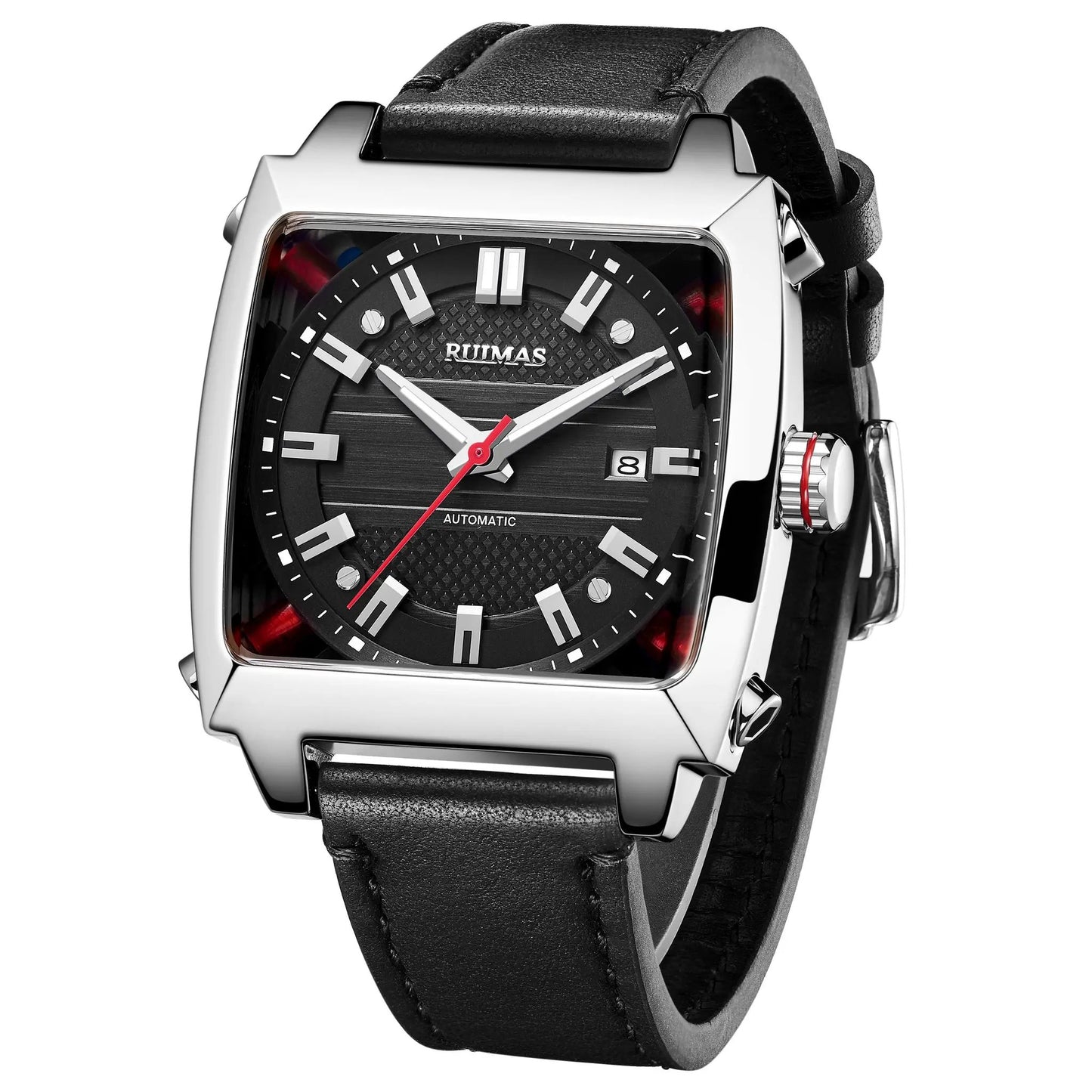 RUIMAS Men's Watches Luxury Automatic Mechanical Wrist Watches Calendar Sapphire Leather Chronograph for Man Reloj Hombre 6763 by MEGIR WATCH GROUP
