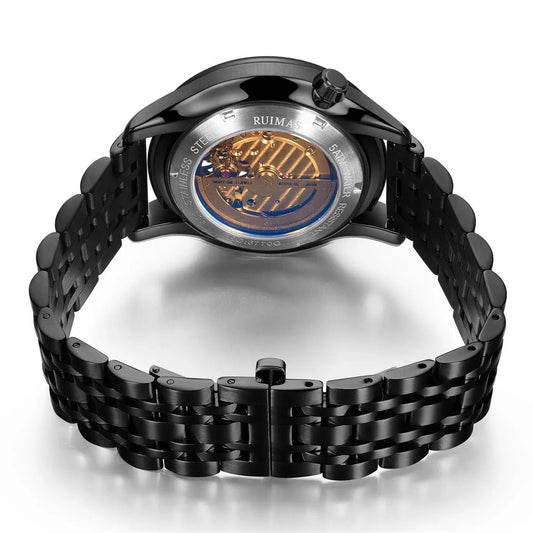RUIMAS Men's Watch Stainless Steel Automatic Mechanical Wristwatches Luxury Business Man Watches 5ATM Luminous Male Clock 6770 by MEGIR WATCH GROUP