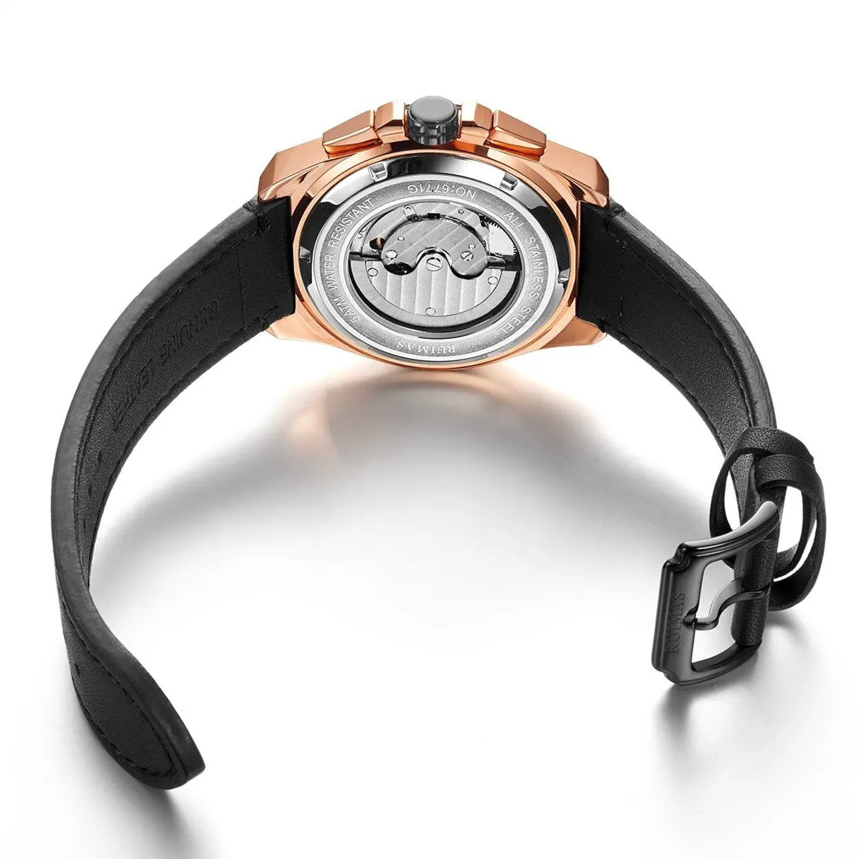 RUIMAS Luxury Men Watches Automatic Mechanical Watch Fashion Sport Casual Wristwatch Leather Strap Luminous Date Male Clock 6771 by MEGIR WATCH GROUP