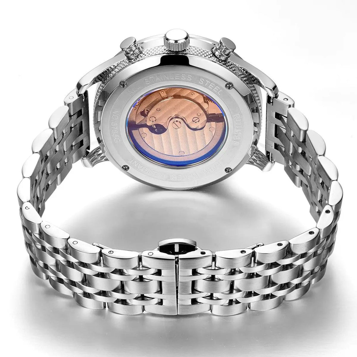 RUIMAS Watch Men Automatic Mechanical Watches Stainless Steel Luminous Business Wristwatch Top Brand Luxury Male Clock 6785 by MEGIR WATCH GROUP