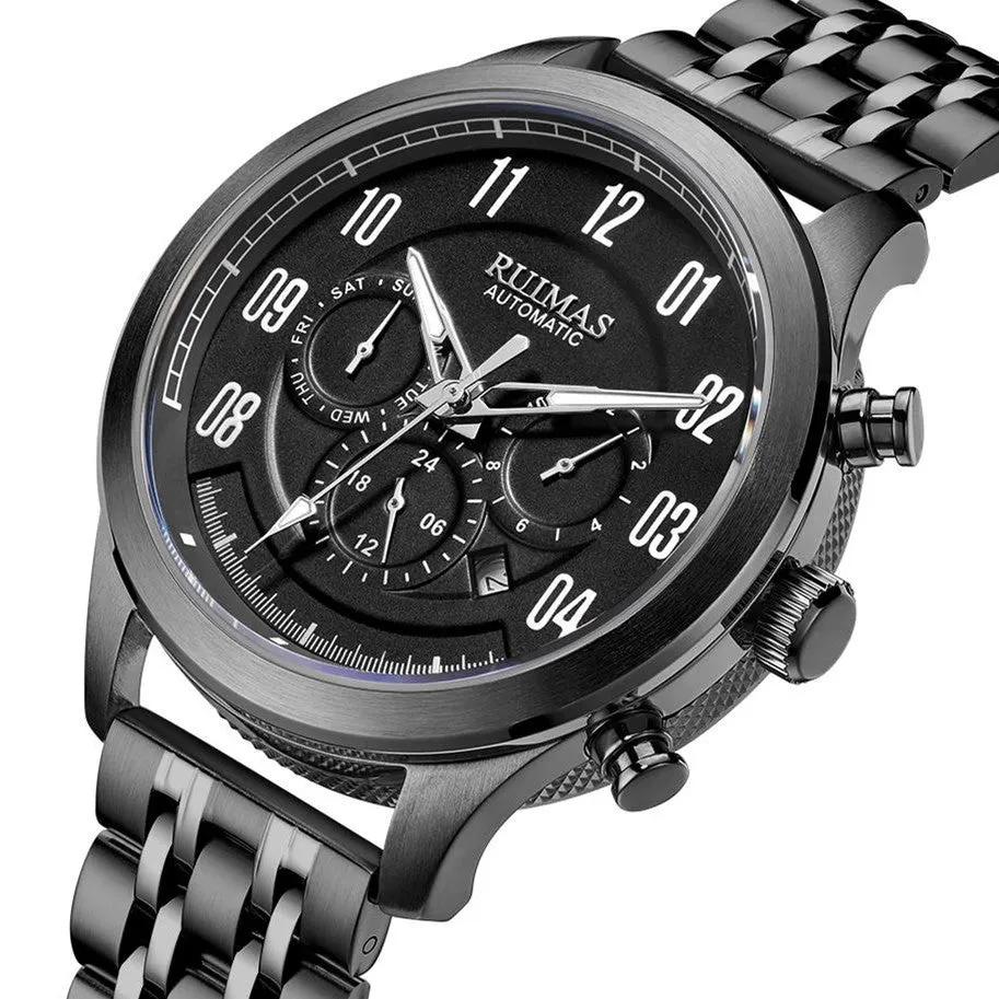 RUIMAS Watch Men Automatic Mechanical Watches Stainless Steel Luminous Business Wristwatch Top Brand Luxury Male Clock 6785 by MEGIR WATCH GROUP