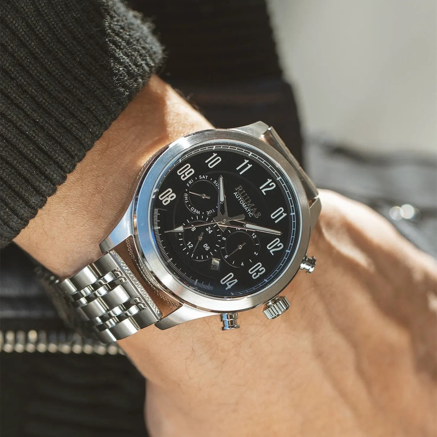 RUIMAS Watch Men Automatic Mechanical Watches Stainless Steel Luminous Business Wristwatch Top Brand Luxury Male Clock 6785 by MEGIR WATCH GROUP
