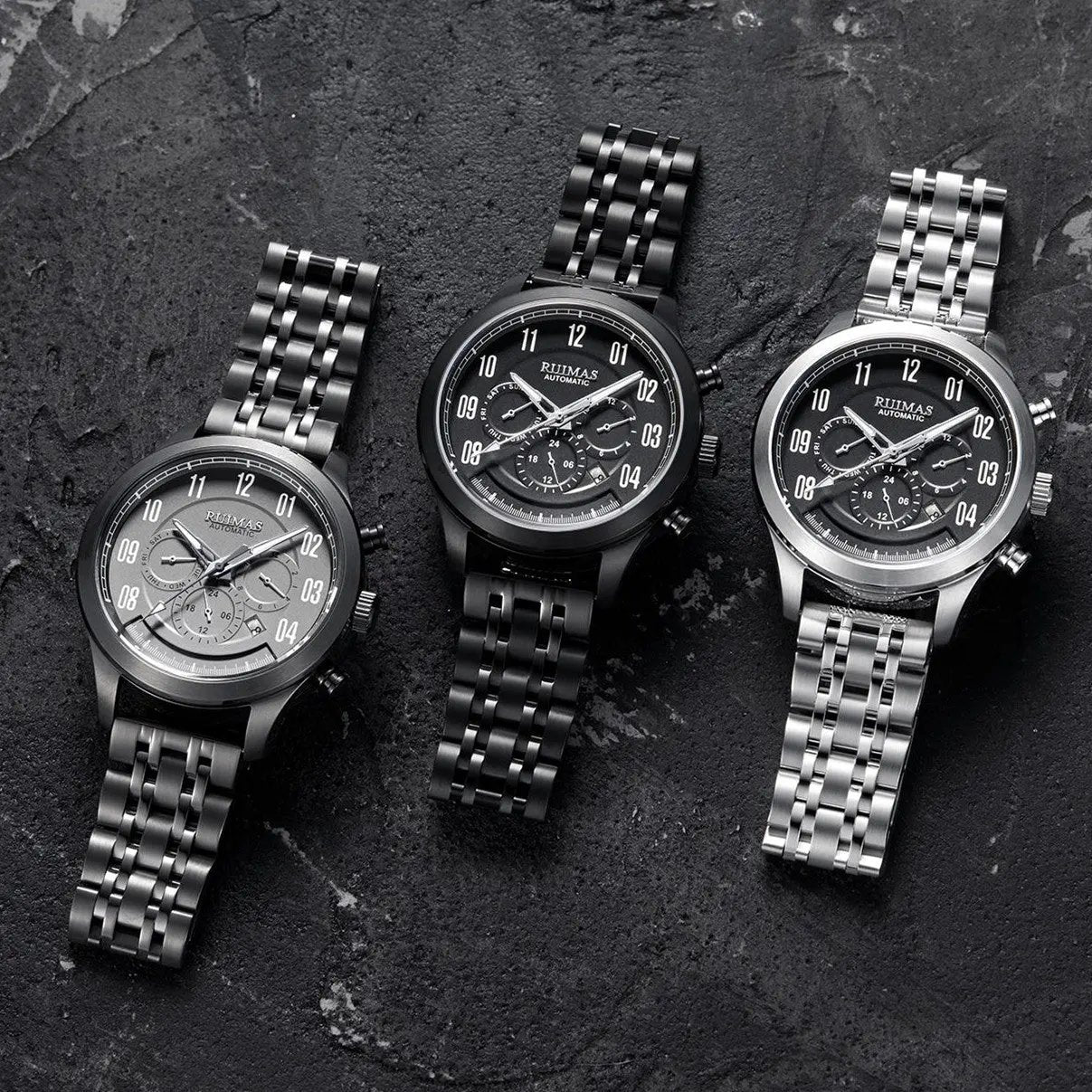 RUIMAS Watch Men Automatic Mechanical Watches Stainless Steel Luminous Business Wristwatch Top Brand Luxury Male Clock 6785 by MEGIR WATCH GROUP