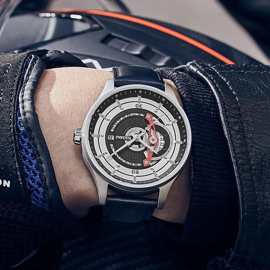 RUIMAS Mens Watches Luxury Fashion Sports Wristwatch Leather Strap Men's Army Military Watch Automatic Mechanical Man Clock 6786 by MEGIR WATCH GROUP