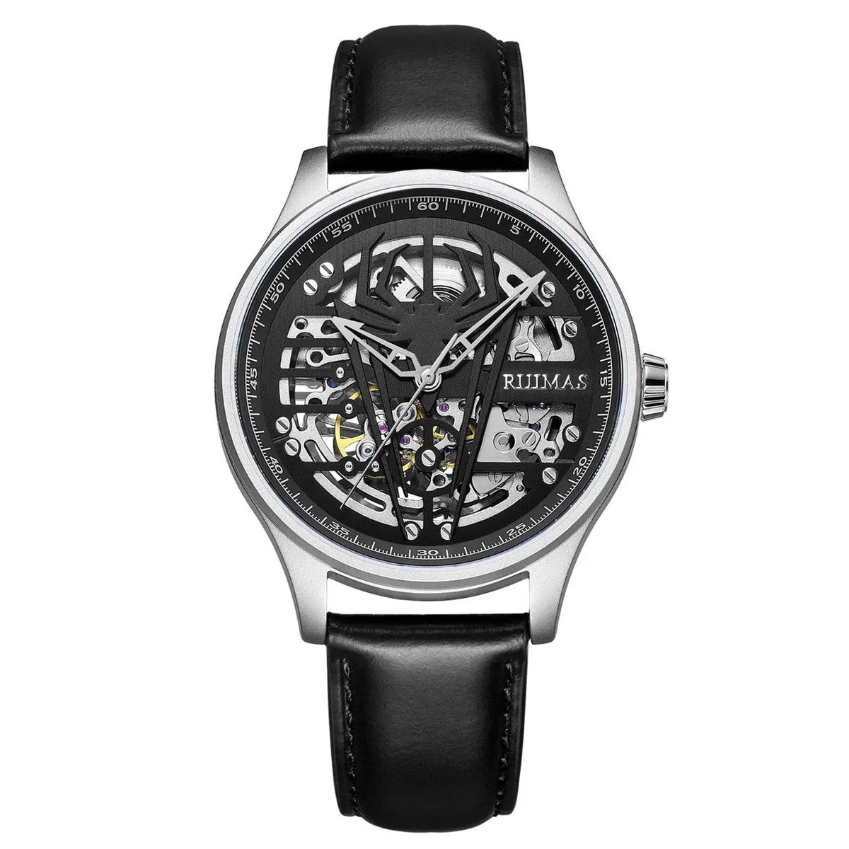 RUIMAS Mens Watches Leather Sports Watches Men's Army Military Wrist Watch Automatic Mechanical Male Clock Reloj Hombre 6787 by MEGIR WATCH GROUP