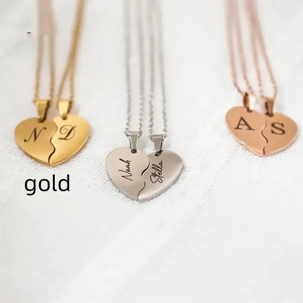 Personalized Stainless Steel Heart-shaped Necklace-personalized necklace by Maiden-Art