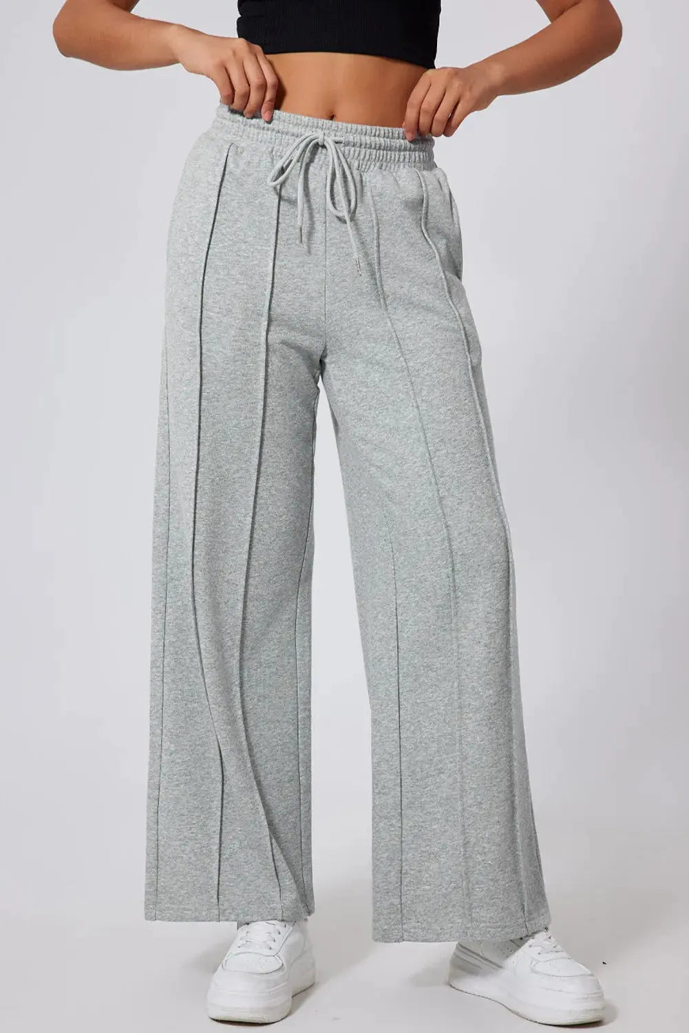 Drawstring Wide Leg Active Pants by Partner Label
