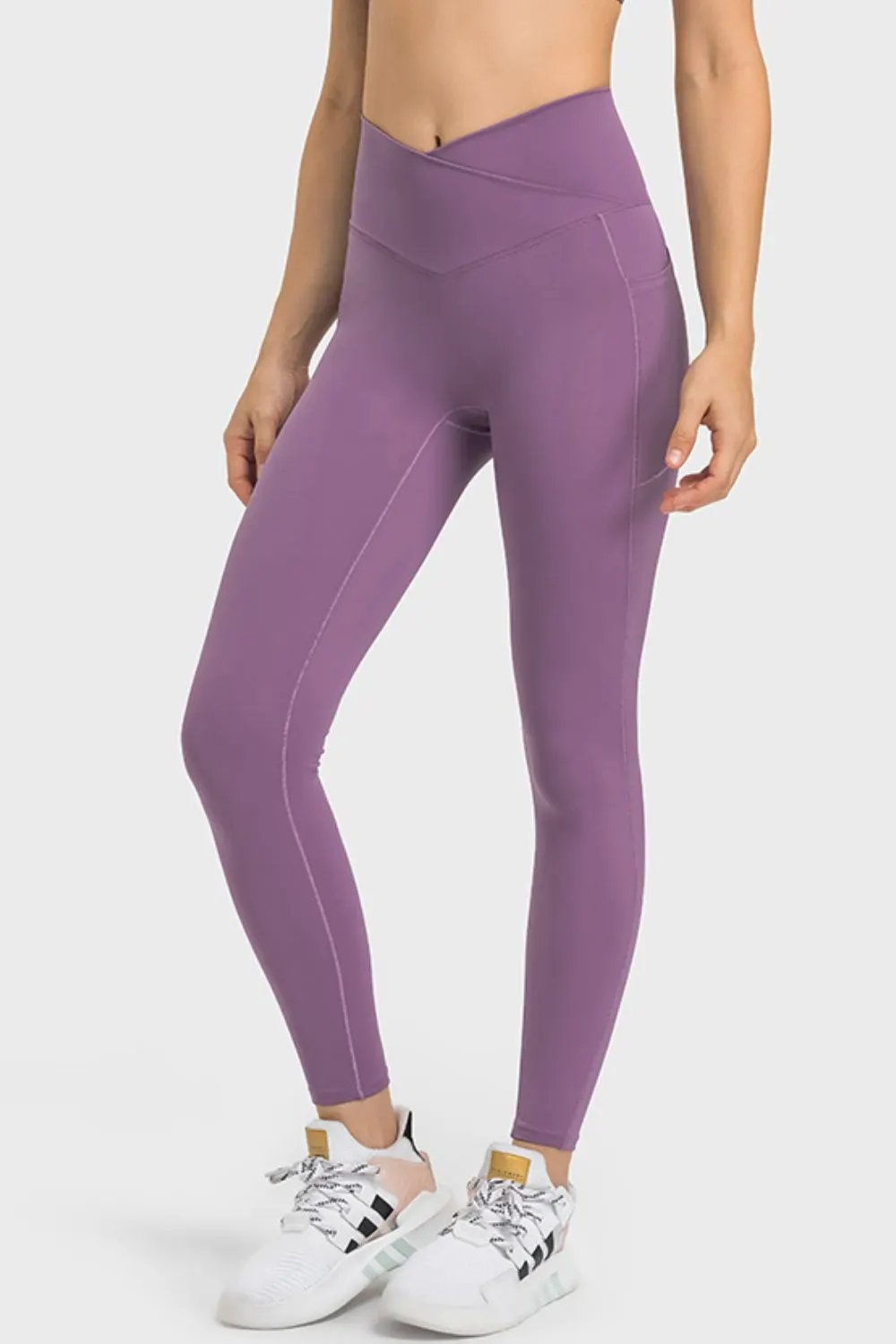 Millennia V-Waist Yoga Leggings with Pockets by Millennia