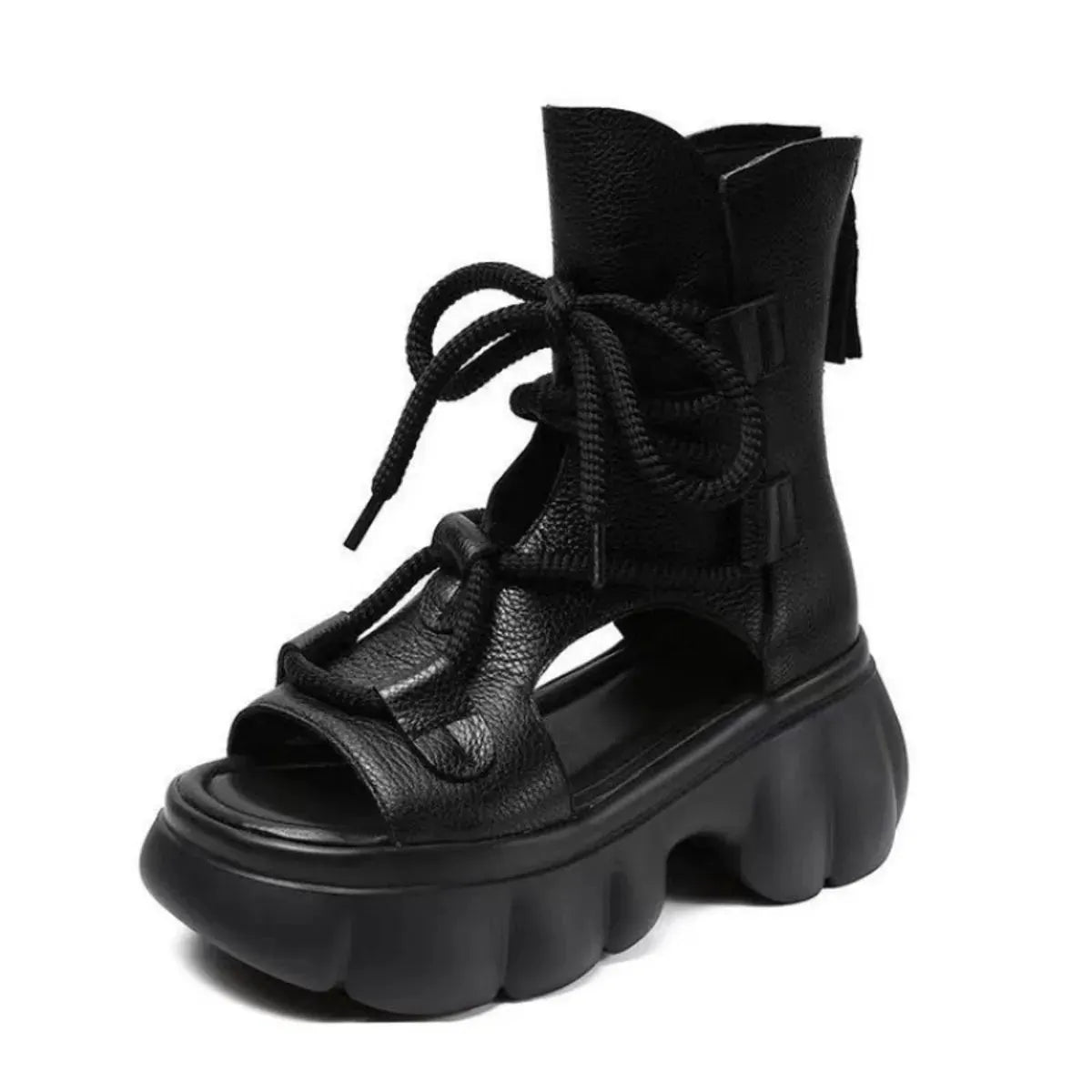 Chunky Platform Lace-Up Sandals by Partner Label