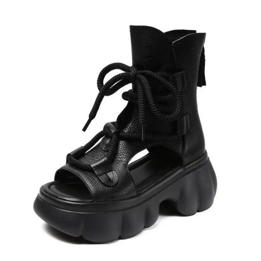 Chunky Platform Lace-Up Sandals by Partner Label