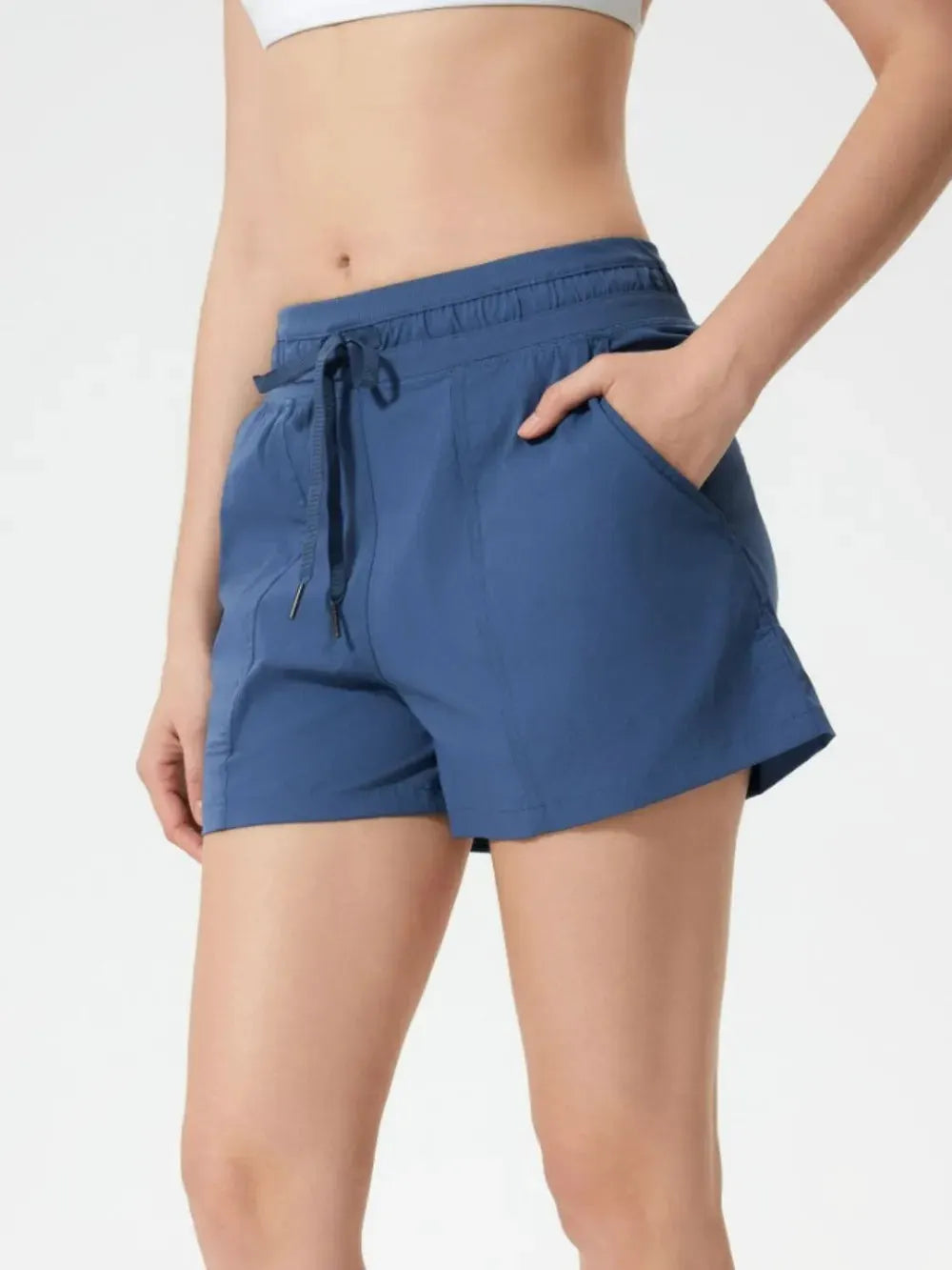Millennia Drawstring Active Shorts with Pockets by Millennia