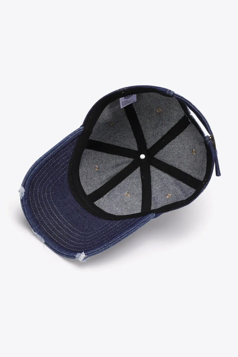 Distressed Adjustable Baseball Cap by Partner Label