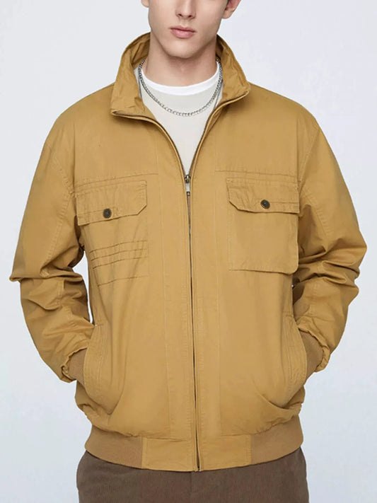Men's Plus Size Casual Lightweight Zip-Up Jacket by Partner Label