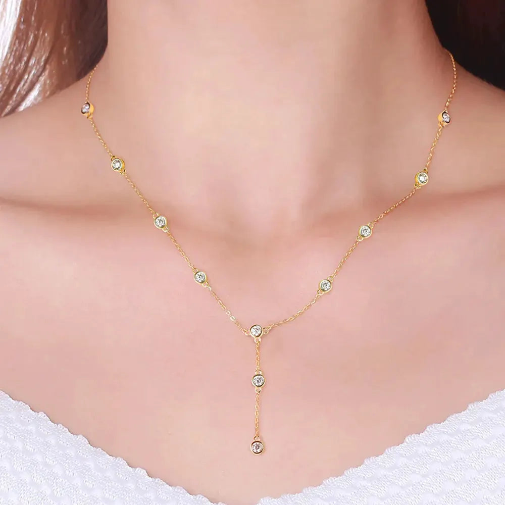 1.1 Carat Moissanite 925 Sterling Silver Necklace by Partner Labels