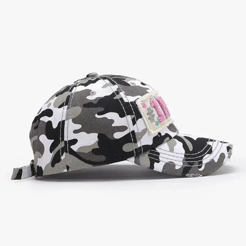 Letter Adjustable Cotton Baseball Cap by Partner Label