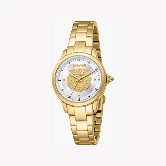 Just Cavalli Women's Gold Alloy Watch, Silver Dial | Jc1l334m0055 by JUST CAVALLI