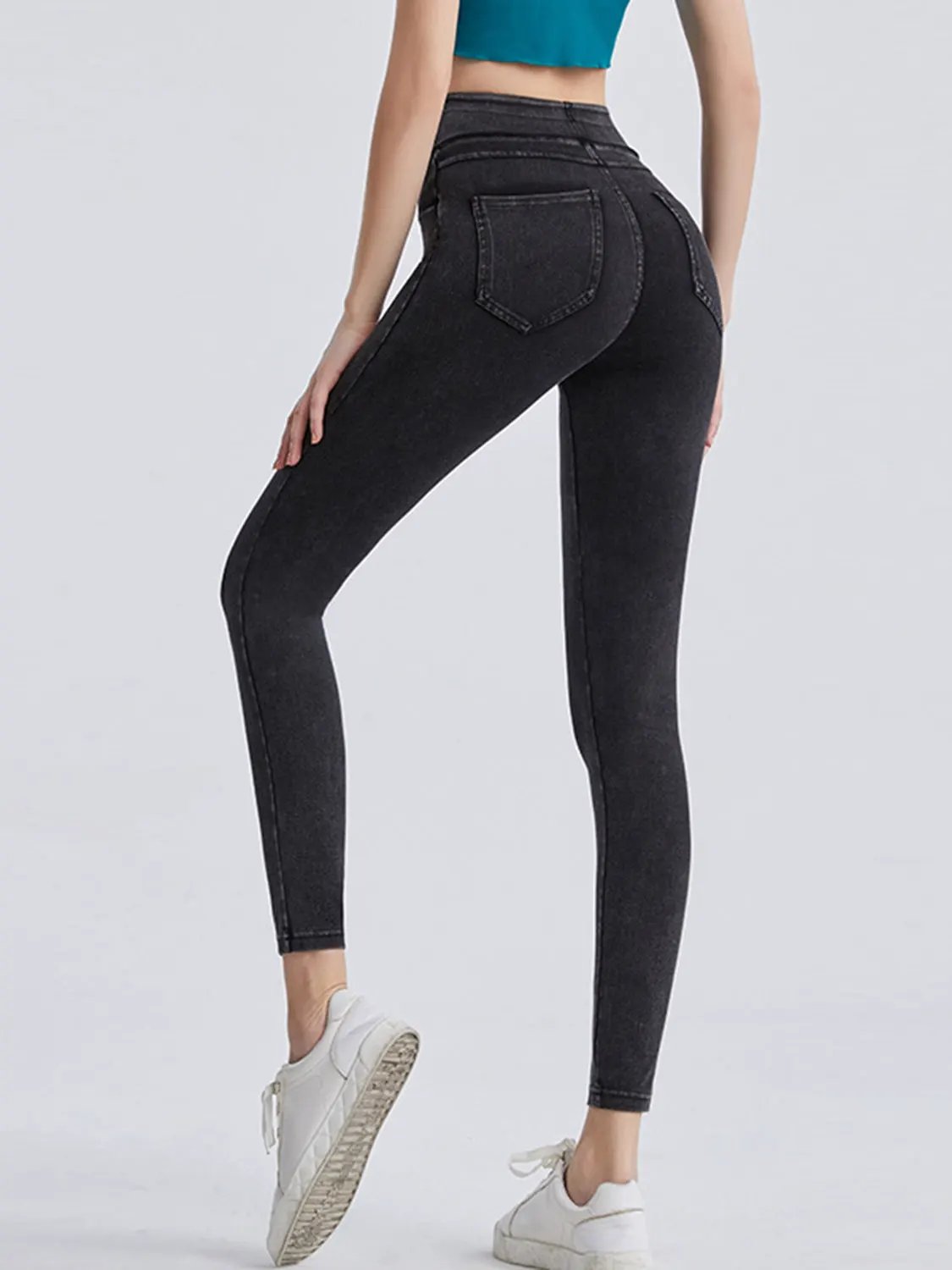 Wide Waistband Sports Leggings by Partner Label